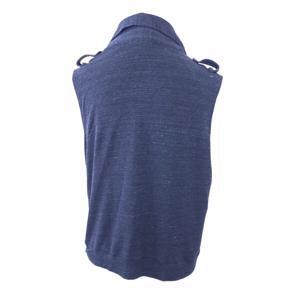 Mossimo Moto Vest Sleeveless Large Women Zip UP Gray Heathered, Comfy Casual - Picture 3 of 7